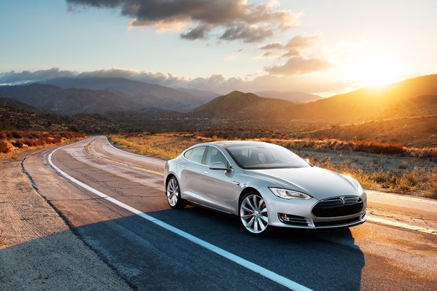 Tesla Model S Sunset