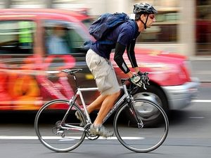 cyclist riding