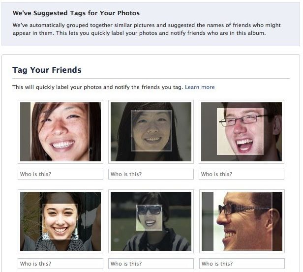facebook suggested tags