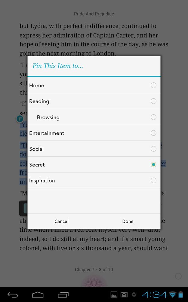 kobo arc screenshot pin it