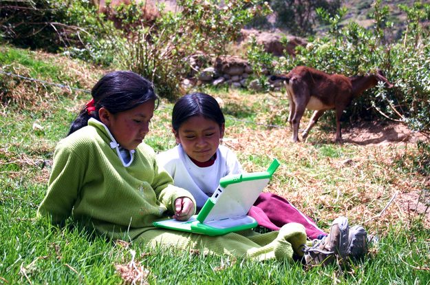 one laptop per child outside