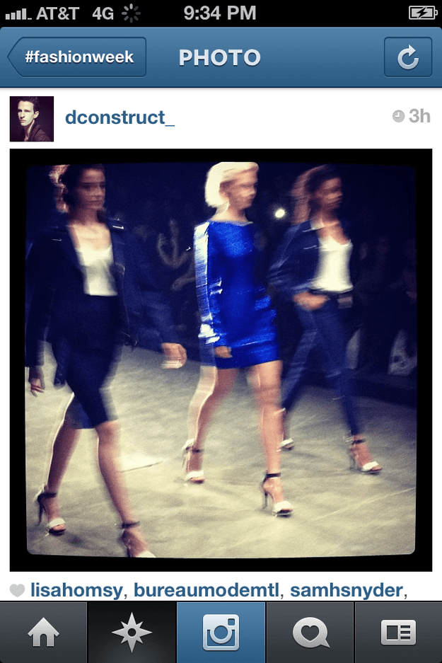 fashion week blurry