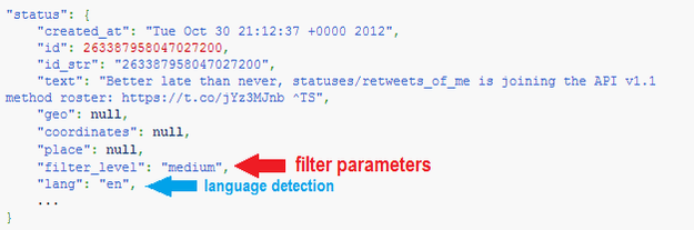 twitter meta data for language detection