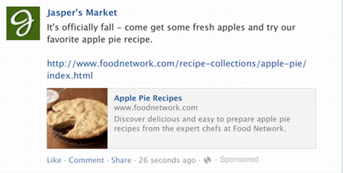 fbx targeted ad news feed