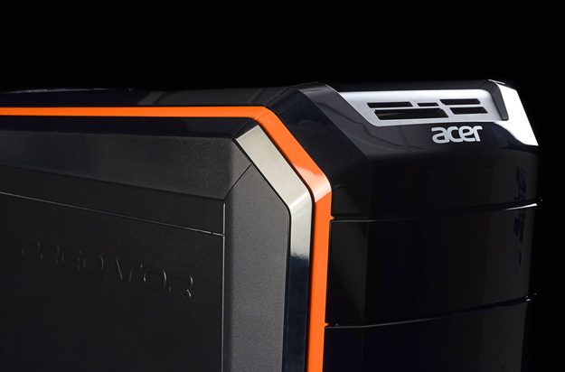 acer predator ag3620 ur12 gaming desktop front angle left illumination ports