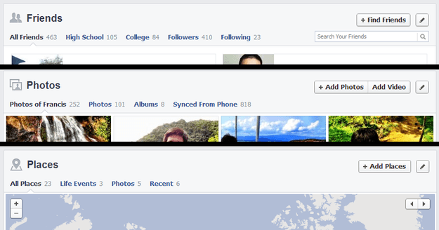 facebook new timeline inline navigation