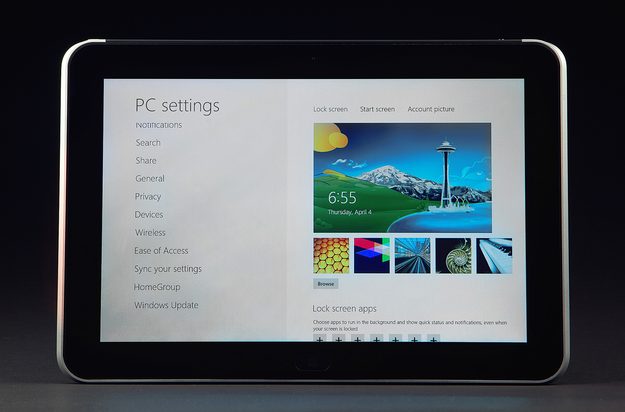 hp elitepad 900 pc settings page display