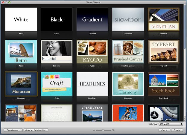 keynote themechooser screenshot