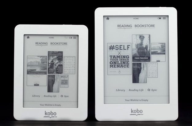 kobo glo ereader kobo touch size comparison