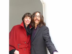 Artists Sandra Gibson and Luis Recorder, creators of the camera obscura installation at New York City's Madison Square Park.