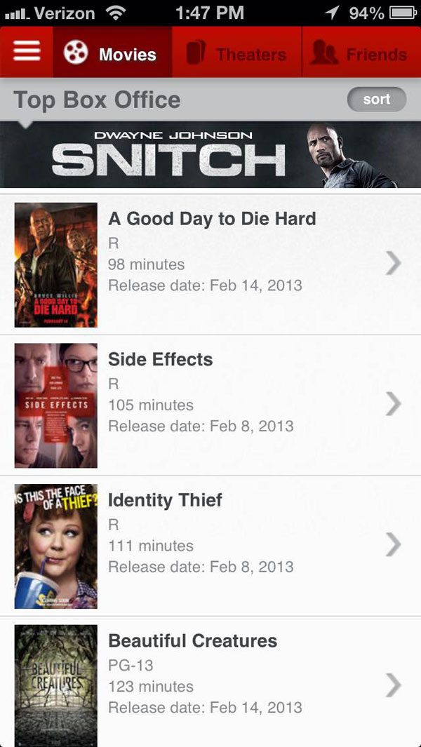 movie pass screenshot