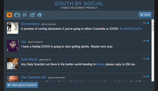 south by social mass relevance