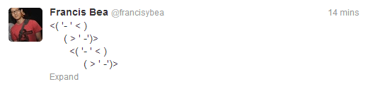 twitter linebreak example