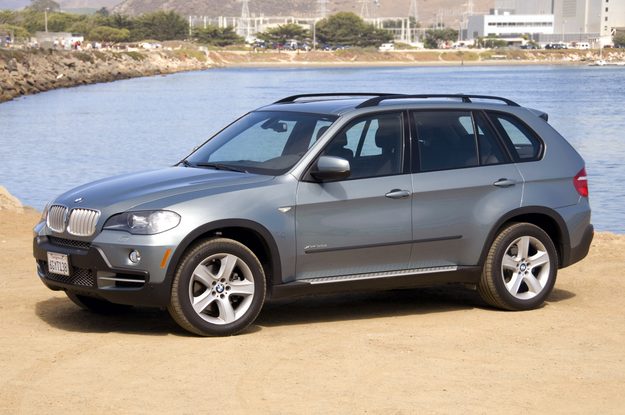 BMW X5 on a beach