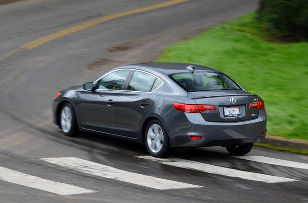2013 acura ilx hybrid exterior rear left motion