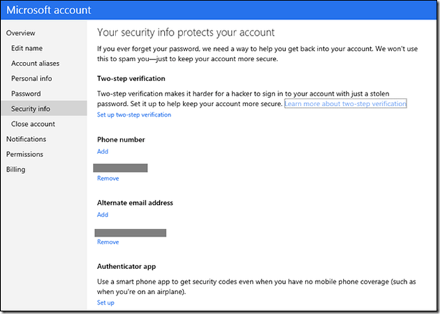 Microsoft Account_2step login setup