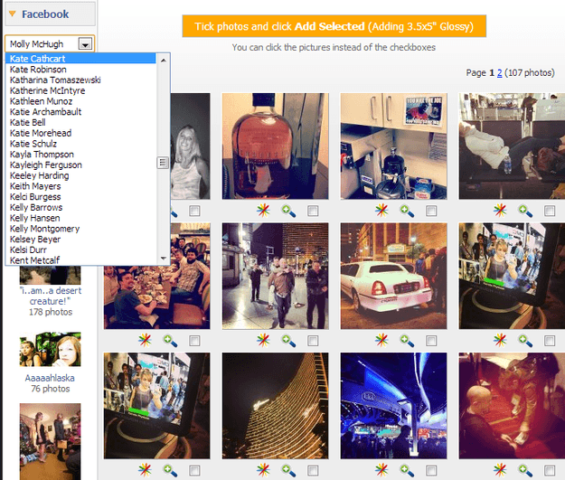 fotofriend drop down