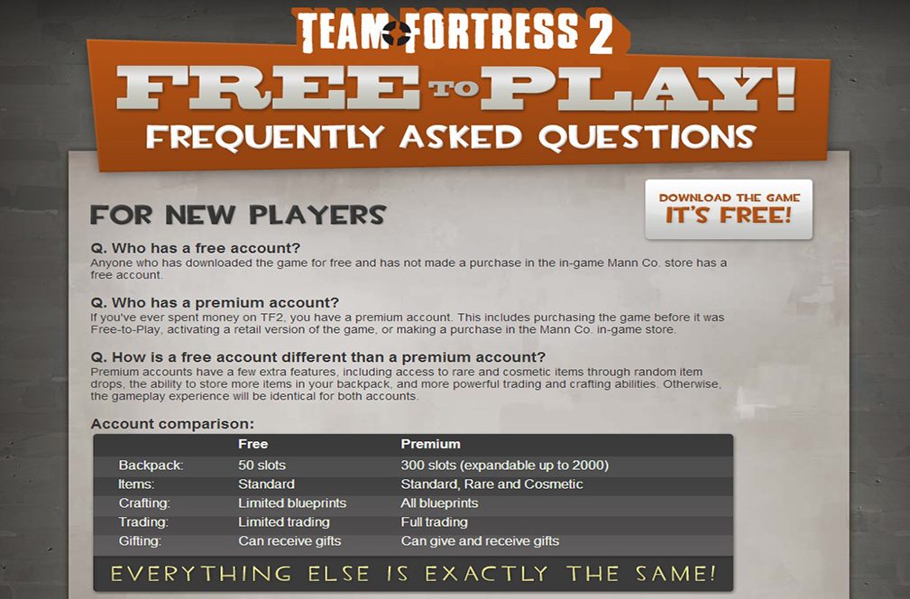 like it or hate free to play gaming is here stay team fortress