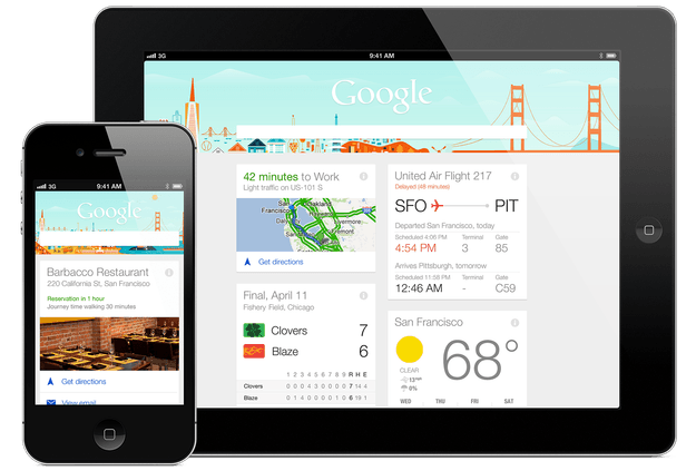 Google Now on iPad iPhone