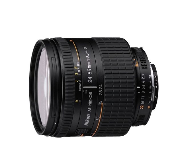 Nikon AF Zoom-Nikkor 24-85mm f/2.8-4D IF standard zoom lens.
