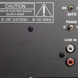 klipsch hd theater 600 subwoofer amp panel macro