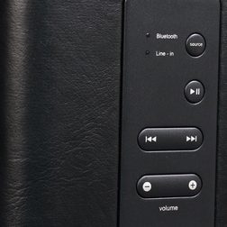 nuforce s3_bt bluetooth bookshelf speakers top view controls macro