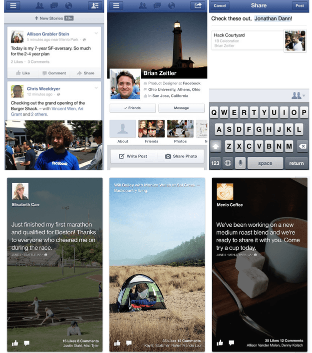 facebook mobile facebook home