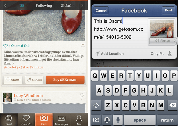 osom sharing feature