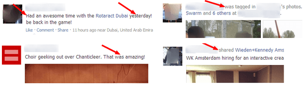 facebook past tense
