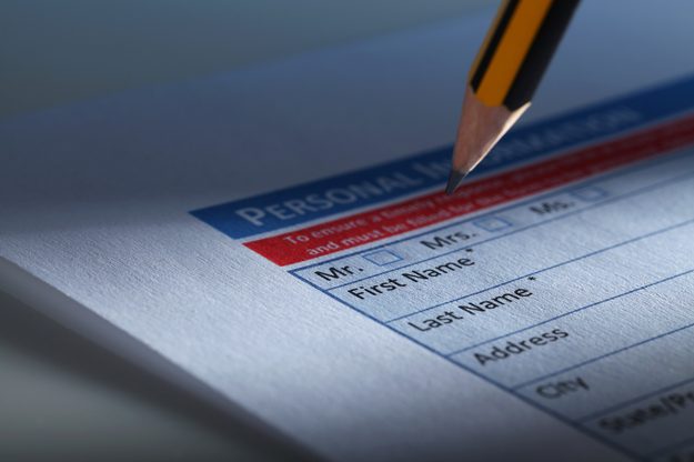 Personal Information form