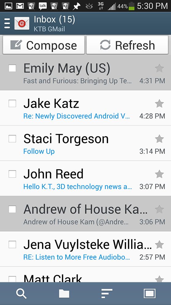 samsung galaxy s4 screenshot email