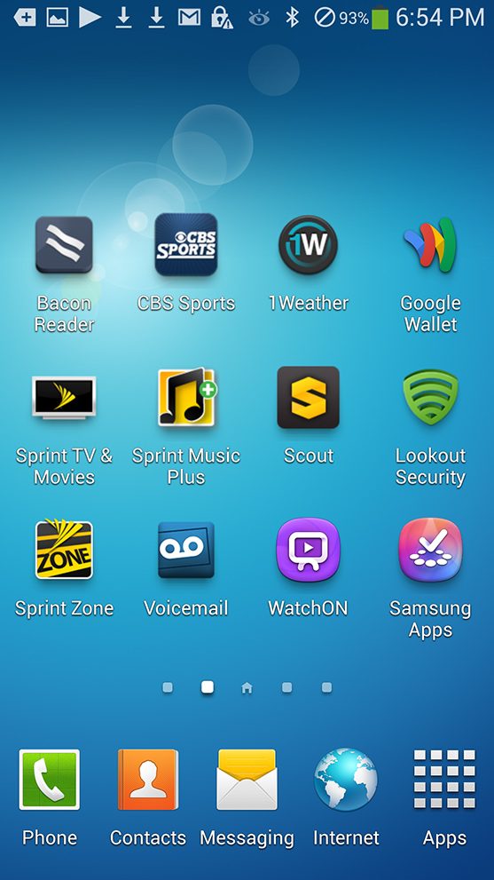 samsung galaxy s4 screenshot home screen