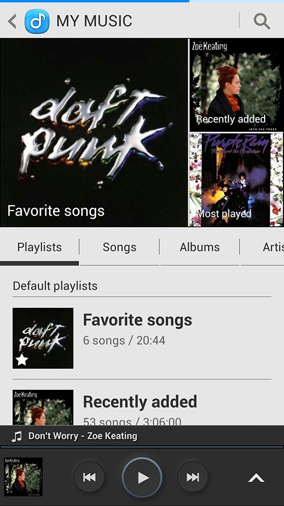 samsung galaxy s4 screenshot my music
