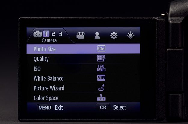 samsung nx20 display macro
