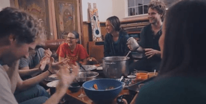 This still from the Facebook Home promo is what best demonstrates the new app.