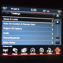 2013 Dodge Charger AWD Uconnect media center touchscreen settings