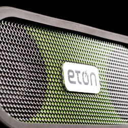 eton rugged rukus review solar powered bluetooth speaker front angle