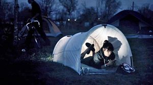 Glad trashbag tent night