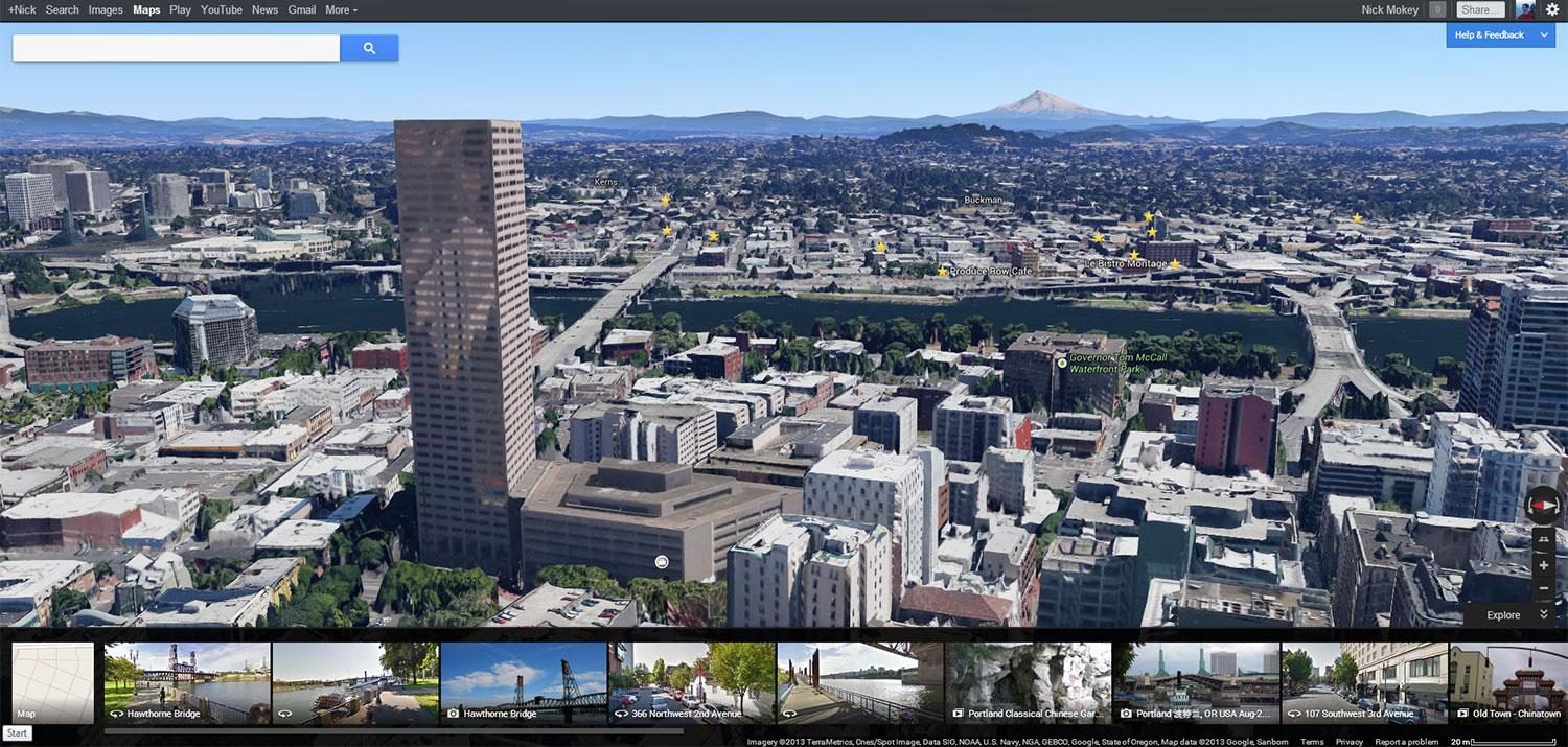 Google conquers cartography 3d portland 1