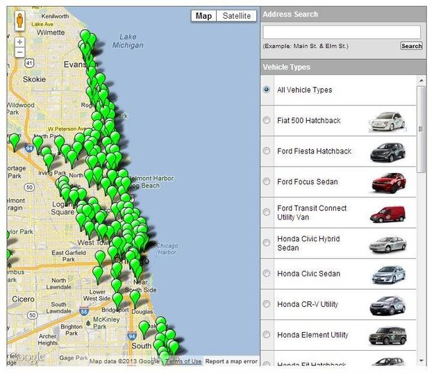 IGO Car Sharing Map