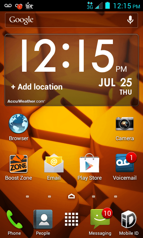 Kyocera Hydro EDGE waterproof smartPhone screenshot 1