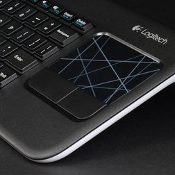 Logitech Wireless Touch Keyboard K400 front angle macro