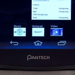 Pantech Discover Phone front bottom macro