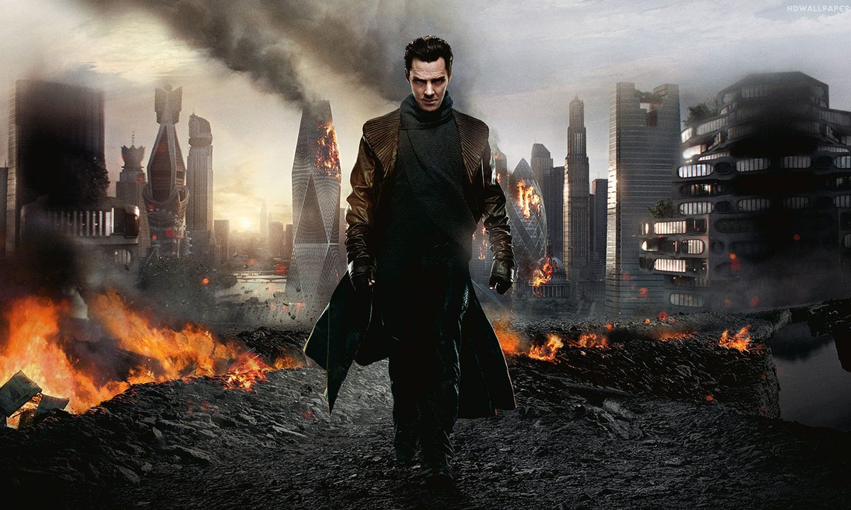 Benedict Cumberbatch in a poster for "Star Trek: Into Darkness."