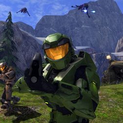 Master Chief in Halo Combat Evolved.