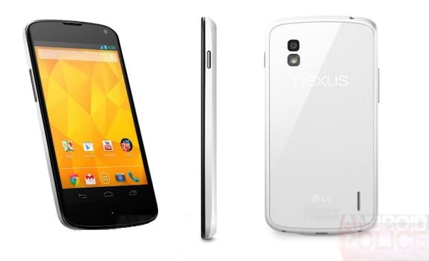 White Nexus 4 E960W Leak