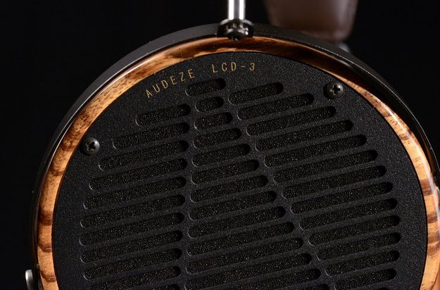 audeze lcd3 professional reference headphone zebrano wood enclosure macro