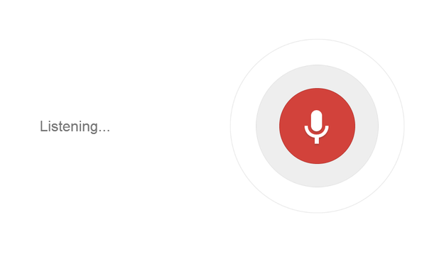 google voice search listening