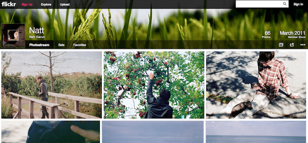 new flickr UI yahoo
