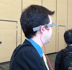 Google Glass plugged in